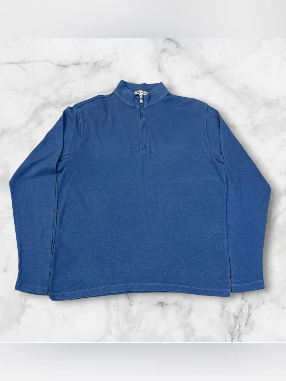Peter Millar Men's Small Blue Quarter Zip Long Sleeve Pullover Shirt